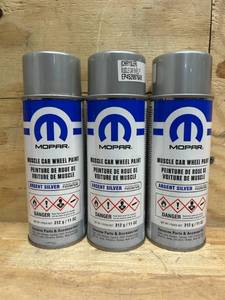 lot 97 image: Mopar Muscle Car Wheel Paint, Argent Silver (lot of 3)