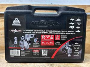 lot 138 image: Uriah Products Aluma-Tow Adjustable Aluminum Ball Mount with Case, 6in. Drop, 6 34in. Rise, Model# UT623900 #65693 Msrp $219.99