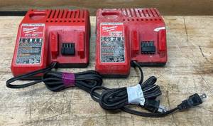 lot 202 image: Milwaukee Charger Cat No. 48-59-1812 lot of 2