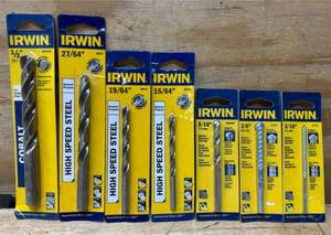 lot 212 image: Irwin RotaryHigh Speed SteelCobalt lot of 7