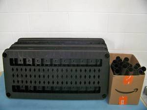 lot 28 image: Miscellaneous Shelves and Posts of Greenmade 5-Shelf 150lb. per shelf (750 lb. total) Utility Racks  Shelves