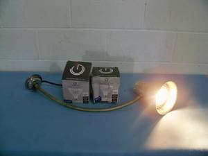 lot 44 image: Carlisle Food Services Heat Lamp  General Light  Food Warmer with 2 Additional LED Lightbulbs