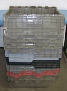lot 37 image: (10) Heavy-Duty Plastic Closeable Bins
