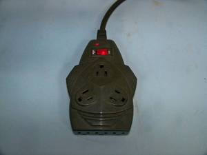 lot 41 image: 8-Outlet Extension Power Strip with Flat Plug