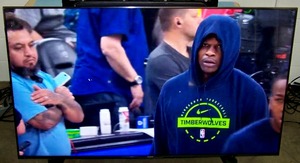 lot 48 image: 65 Sony FW-65BZ35F 4K UHD (Ultra High Def) LCD Monitor with Remote Control and HDMI Cable - has a few small nicks on screen - perfect for shop  warehouse  garage