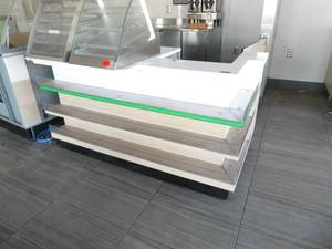 lot 3 image: POS station with shelves for chipssnacks and cup dispenser