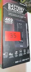 lot 35 image: New CyberPower battery backup UPS model SX950U