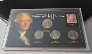lot 14 image: Tribute to Thomas Jefferson Coins and Stamp