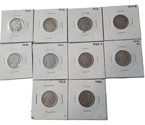 lot 40 image: 10 - BuffaloIndian Head Nickels