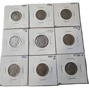 lot 41 image: 9 - BuffaloIndian Head Nickels