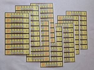 lot 60 image: TL5-5    Temp Thermolabel.  Heat Sensitive Strips used for monitoring temperatures in applications.