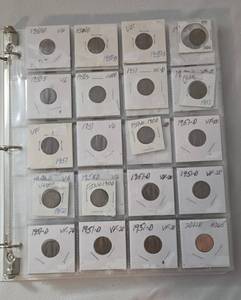 lot 42 image: 3-Ring Binder of Lincoln Cents includes Misc. Dates 1929-2020