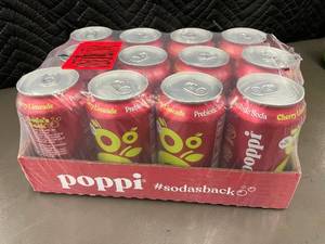 lot 24 image: Trol - Poppi Cherry Limeade Prebiotic Soda 12-Pack (12-oz Cans)
