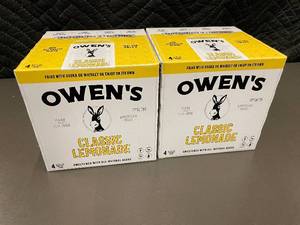 lot 127 image: Owens Classic Lemonade Non-Alcoholic Mixer, 2 Packs (8 Cans Total)