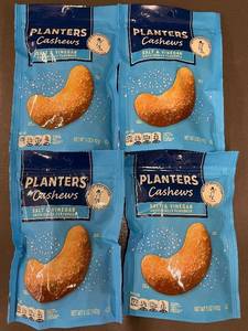 lot 199 image: Trol - Planters Cashews Salt & Vinegar 5 oz (Lot of 4)
