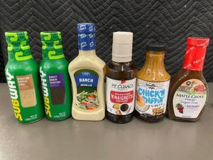 lot 305 image: RI 3 - Subway Sauces Variety Pack (Lot of 6) - Roasted Garlic Aioli, Sweet Onion Teriyaki