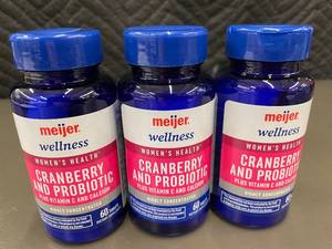 lot 368 image: NE 1 - Meijer Wellness Cranberry & Probiotic - 60 Tablets (Lot of 3)