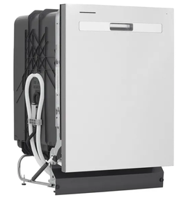 lot 8 image: Whirlpool 24 in. Top Control Built-In Tall Tub Dishwasher in Fingerprint Resistant Stainless Steel with 5-Cycles 55 dBA Model # WDP540HAMZ (Minor Transit Damage)