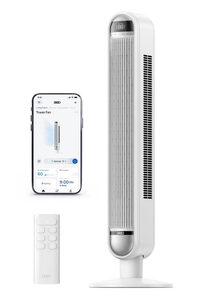 lot 14 image: Dreo 42 Cruiser Pro T1 Oscillating Bladeless Remote Tower Fan White