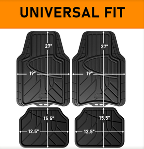lot 129 image: Armor All 4-Piece Black Trim-to-Fit All-Weather Floor Mats, Vehicle Make - Universal