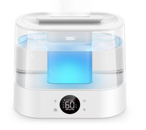 lot 406 image: DREO Smart Cool Mist Humidifier and Nightlight, Top Fill for Small To Medium Room  (Used)