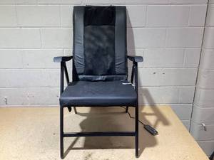 lot 127 image: Brookstone Shiatsu and Dual Heating Folding Massage Chair (Missing A Cable, Minor Transit Damage)