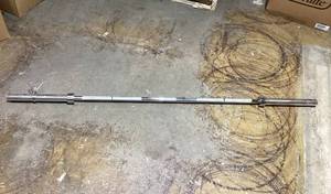 lot 4 image: Olympic Barbell 45Lb 7 ft Long (Missing 1 Clamp)