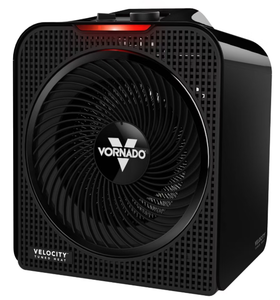 lot 36 image: Vornado Velocity 4 Whole Room Vortex Indoor Heater Portable Electric Space Heater with Adjustable Thermostat, 1500W, Black