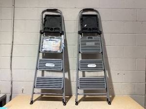 lot 34 image: LOT OF 2 Cosco 3 Step Folding Step Stools