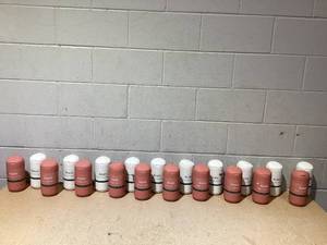 lot 84 image: LOT OF 20 Biom Refillable Wipe Dispensers With Magnetic Lids - Terracotta & White