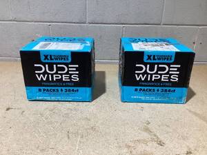 lot 152 image: LOT OF 2 Dude Wipes Flushable XL Wipes Fragrance Free (8 Packs Per Box)