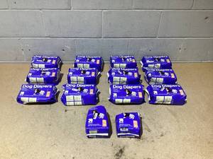 lot 410 image: LOT OF 14 up&up Dog Diapers - XS - For X-Small Dogs 10 To 12 Waist Up To 10 Lb.