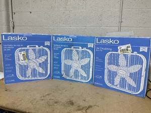 lot 237 image: LOT OF 3 Lasko Box Fans