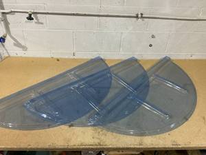 lot 170 image: LOT OF 3 SHAPE PRODUCTS 39 in W x 17 in D x 2-12 in H Premium Round Flat Window Well Covers