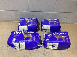 lot 413 image: LOT OF 4 up&up Dog Diapers Size LXL - 22 to 37 Waist Over 70 Lb.