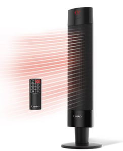 lot 74 image: Lasko Ceramic Pedestal Heater with Remote Control 1500W, Adjustable Thermostat, Portable, LED Display, ETL Listed