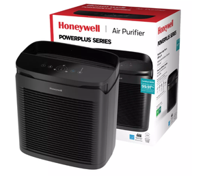 lot 214 image: Honeywell Power Plus HEPA Air Purifier for Medium and Large Rooms Black 4 Settings, 100-300 sq. ft., AHAM & Energy Star Certified