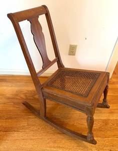 BR2 - Vintage Rocking Chair with Caned Seat