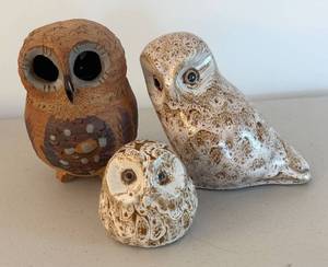 BR2 - Owl Figurines by Pigeon Forge Pottery and More