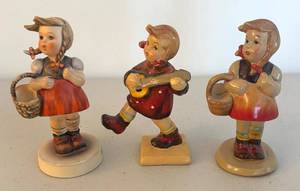 BR2 - Vintage Hummel Figurines - Little Shopper (2 Styles) & Happiness