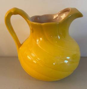 BR2 - Vintage Red Wing Pottery Pitcher with Yellow Glaze