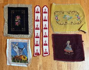 BR1 - Vintage Needlepoint & Knit Wall Hangings