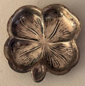 BR2 - Vintage Sterling Silver Four-Leaf Clover Dish