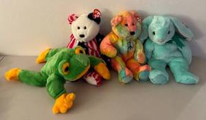 BR1 - Four Large Ty Beanie Babies Plush Assortment