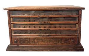 UL - Antique Belding Silk Spool Cabinet