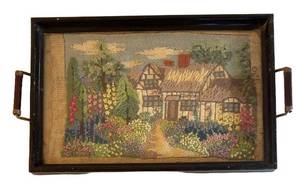 BR1 - Vintage Needlepoint Tray