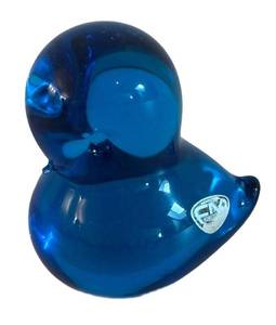 BR1 - FM Konstglas Duck Figurine - Swedish Art Glass