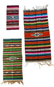 BR1 - Saltillo Serape Textiles (Lot of 3)