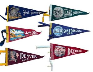 BR1 - Six Vintage Pennants