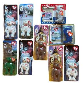 BR1 - TY Beanie Babies - Glory Bear, Britannia Bear, Maple Bear, Erin Bear, Righty Elephant and More